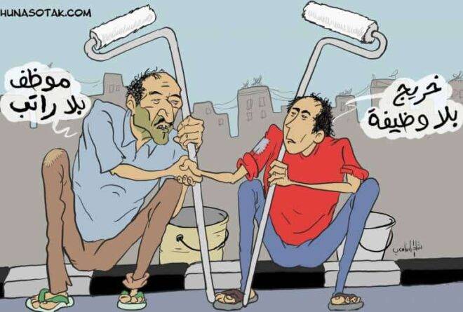 كاريكاتير | أزمة الرواتب تفاقم بطالة اليمنيين!