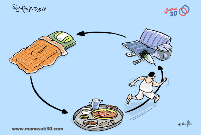 كاريكاتير | دورة الحياة اليومية في رمضان