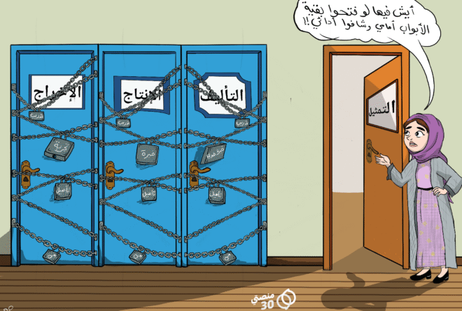 كاريكاتير | أبواب موصدة في وجه النساء!